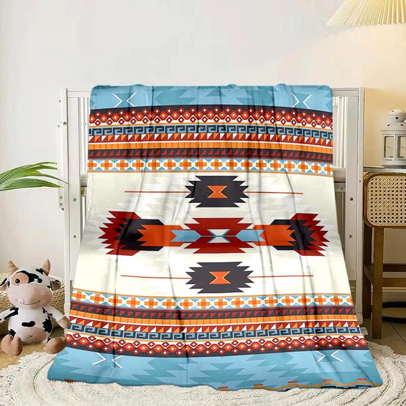 Coperta con motivo nativo americano Coperta in flanella per letto, divano, Campeggio, Escursionismo, Essenziali per picnic, regalo per la famiglia Regali per fan