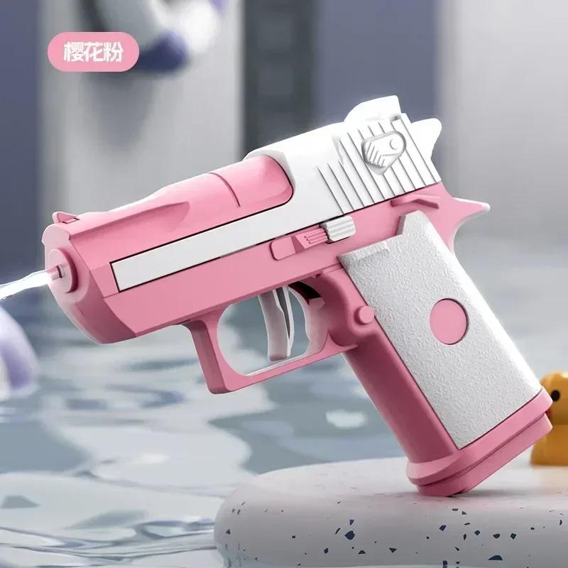 

Міні-пістолет для водяних боїв Desert Eagle - Безперервна стрільба, вуличний водяний пістолет для дітей, літня іграшка для пляжу, механічний водяний стрілок для на рожевий