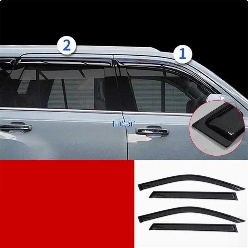 Car Styling Window Visor Deflector Weather Shield Cover For Baic Beijing BJ60  + Vent Awning Sun Rain Shelter Accessories