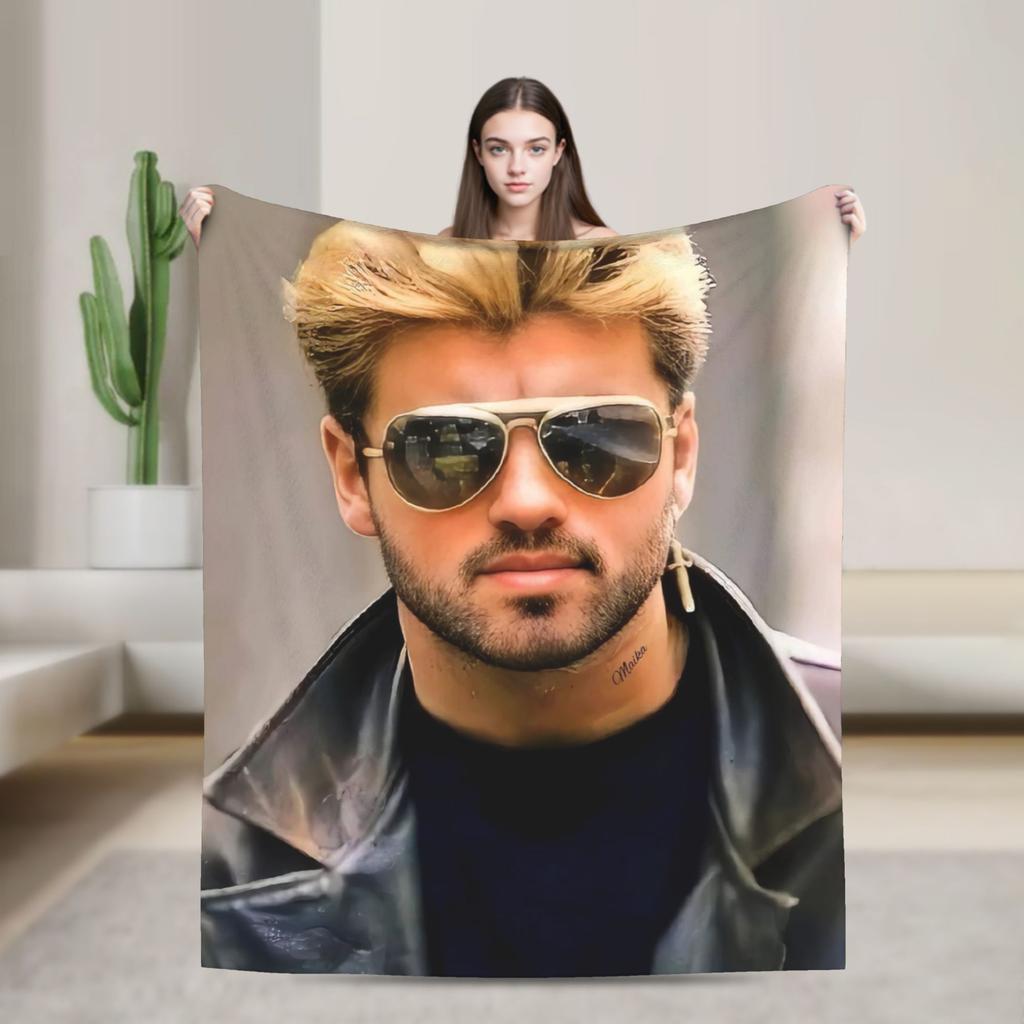 Super Warme DeckeKinder Erwachsene Dekorativ George Michael Britischer Sänger Überwurf Decke Flanell Bettüberwurf Für Draußen Bettabdeckung