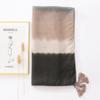Fashion Head Scarf  Women Girls Spring Autumn Brand Designer Long Plain Gradient Soft Print Scarf Tassels Wrap Shawl Stole