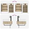 5 Piece Bathroom Furniture Set Sonoma Oak Engineered Wood and Glass