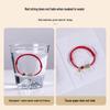 2025 Year of the Snake Hetian Jade Gourd Bracelet: Red Cinnabar Good Luck Beads for Men & Women