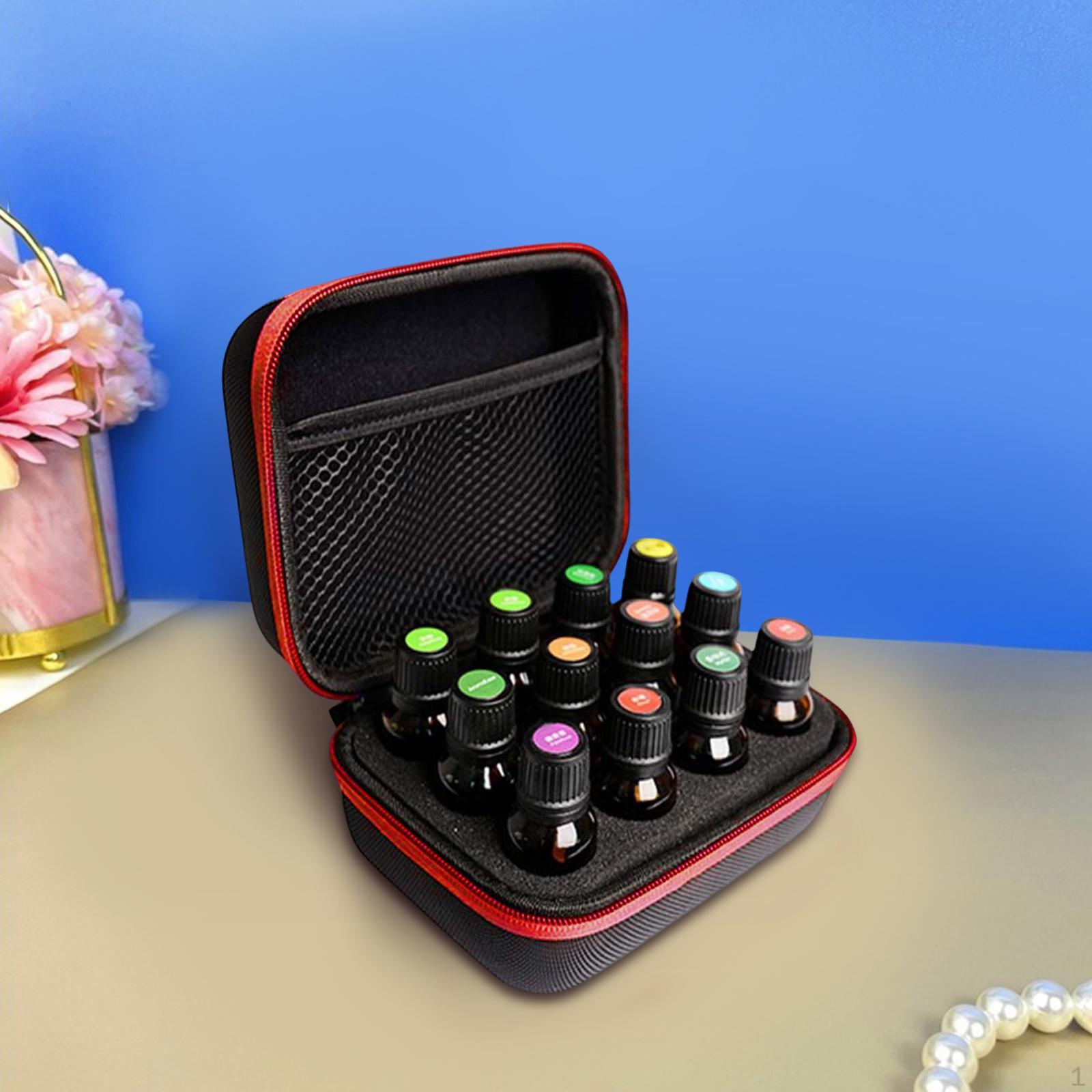12 Slots Essential Oil Carrying Case Storage Bag Holds 15ml Bottles, Nail Box