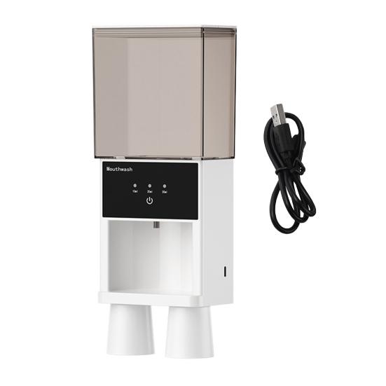 

Диспенсер для ополаскивателя для полости рта в ванной с 3 регулируемыми уровнями дозирования Большая емкость Простая установка Автоматический диспенсер для ополаскивателя для полости рта