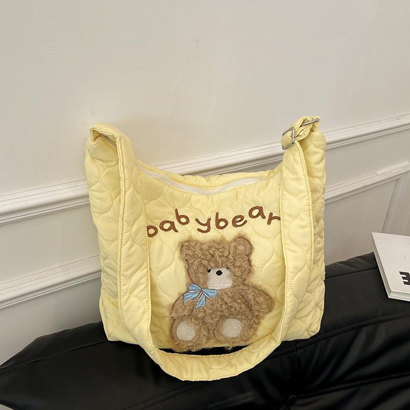 Casual Large-capacity Bag Women's New Fresh Cartoon Shoulder Messenger Bag Class Commuter Tote Bag