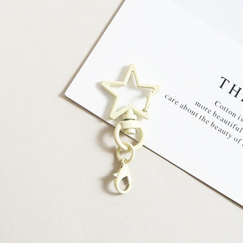 10Pcs Metal Colorful Five-Pointed Star Keychain Keyring Hooks With Lobster Clasp For Diy Craft Jewelry Making Keychain Supplies