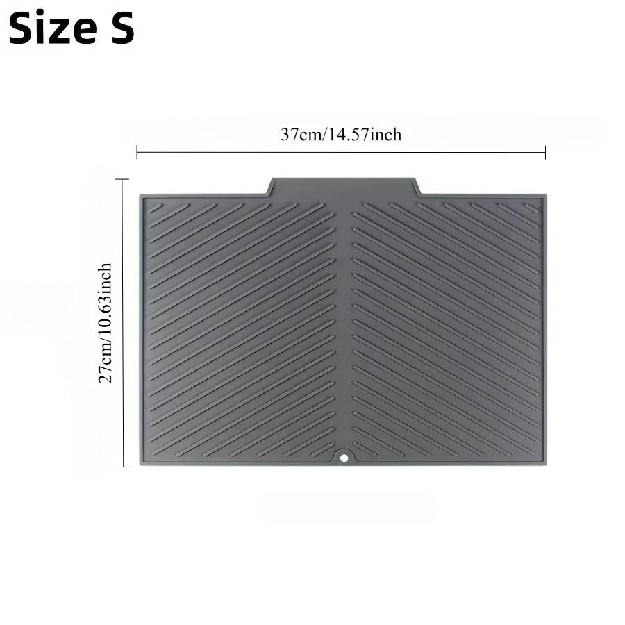 

1pc Silicone Draining Pad Diversion Opening Slope Dish Cup Storage Pad Bathroom Water Filter Pad Non-Slip Mat Kitchen Unit Heat 1 pc
