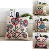 Timeless Design Owl Print Square Pillowcases For Elegant Home And Car Decor