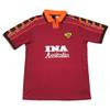 Vintage 1998-99 AS Řím Domácí Krátký Rukáv Fotbalový Dres Pánský Bambusové Vlákno Výkonnostní Súprava
