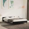 VidaXL Bed Frames with Headboard Slat Base Upholstered Bed Slat Frame Double Bed Adult Bedroom Furniture Black 347569