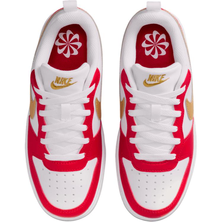 Nike Court Borough Low Recraft GS Weiß University Red Kindersneaker Metallisch-Gold DV5456137