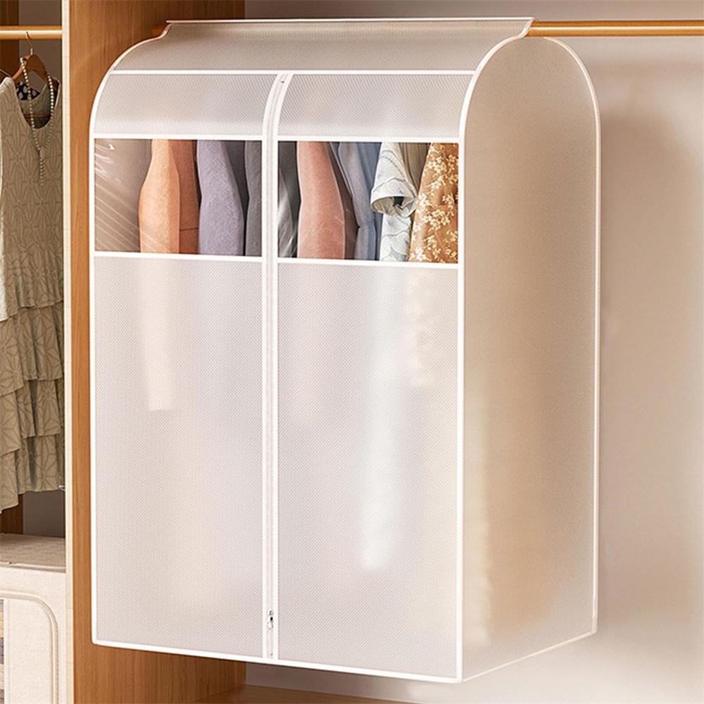 

Clothes Garment Cover 80 x 60 x 120cm Hanging Dust Bag For Wardrobe Storage Clear Window