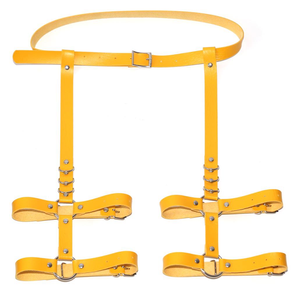 

Трендовый европейский и американский рок-кожаный пояс на талию и ногу для клубного стиля