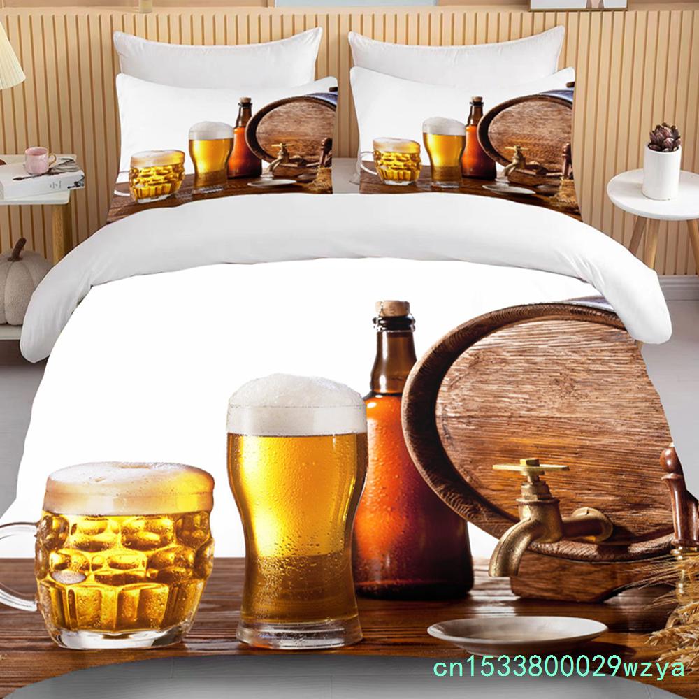 10 Sizes Beer Patterns Duvet Cover Sets Race Car Bedding Sets With Pillowcases For Teens Kids Adult Bedroom Decor Bedclothes