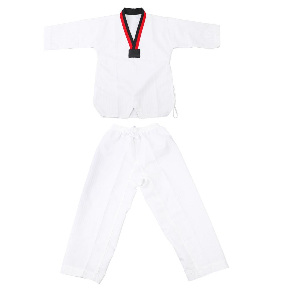 Taekwondo Outfit Cotton Taekwondo Training Uniform for Kickboxing Martial Arts Training Striped Model L