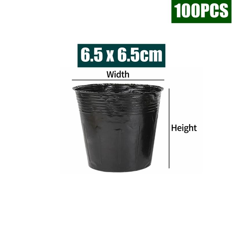 10-100Pcs Plastic Seedling Cup Disposable Thickened Nursery Pots For Transplanting Flower Vegetable Planting Seeding Grow Bags
