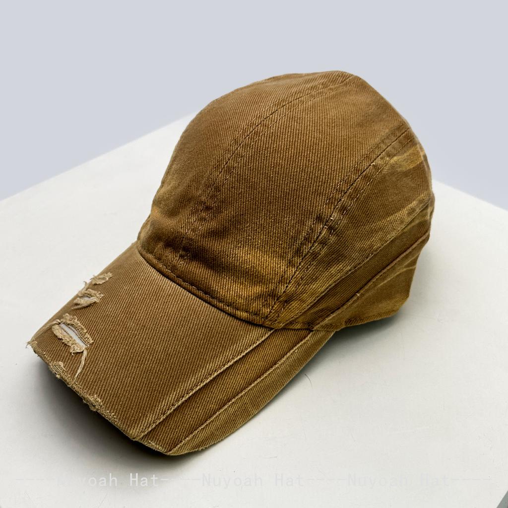 And Women Vintage Bandhnu Solid Color Stripe Baseball Caps Sun Protection Personalized All-Match Street Style Peaked Hats Distressed Fashion