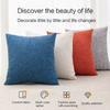 Solid Color Throw Pillow Cover 30X50/40X4045X45/40X60/50X50/55X55/60X60 Cozy Linen Home Bedroom House Office Square Pillowcase