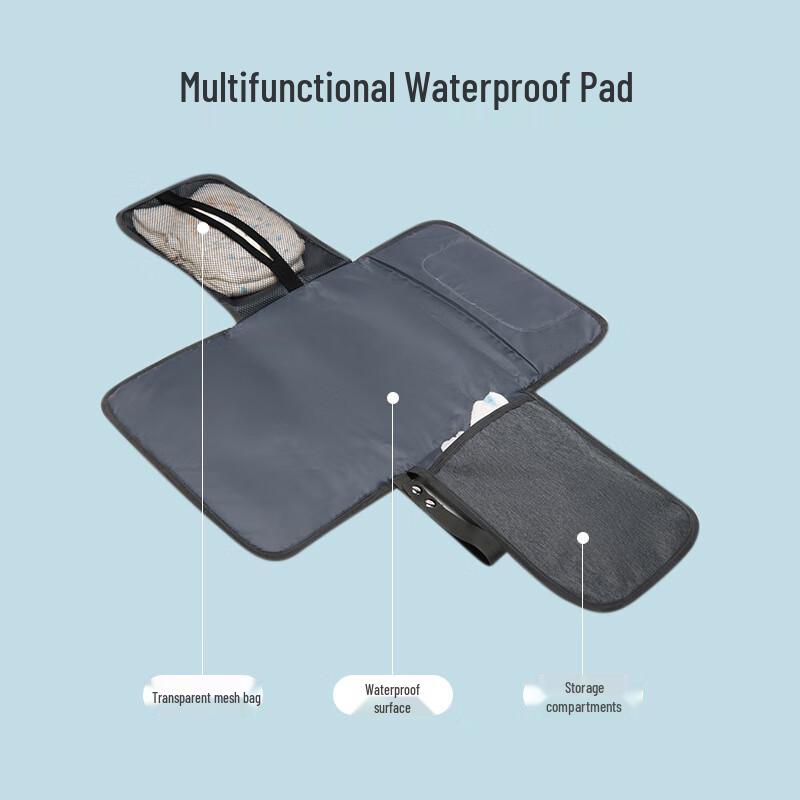 Portable Multi-functional Diaper Bag with Changing Mat