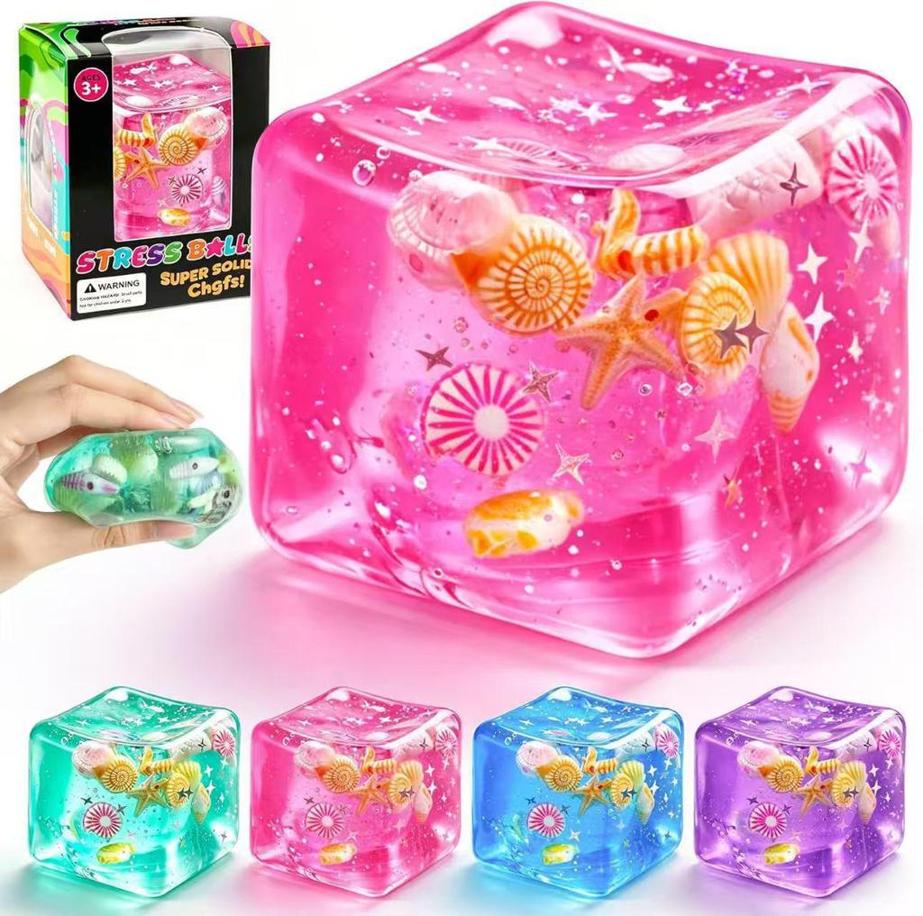 Ocean Shell Ice Cube Squeeze Toy - Slow Rebound Decompression and Stress Relief
