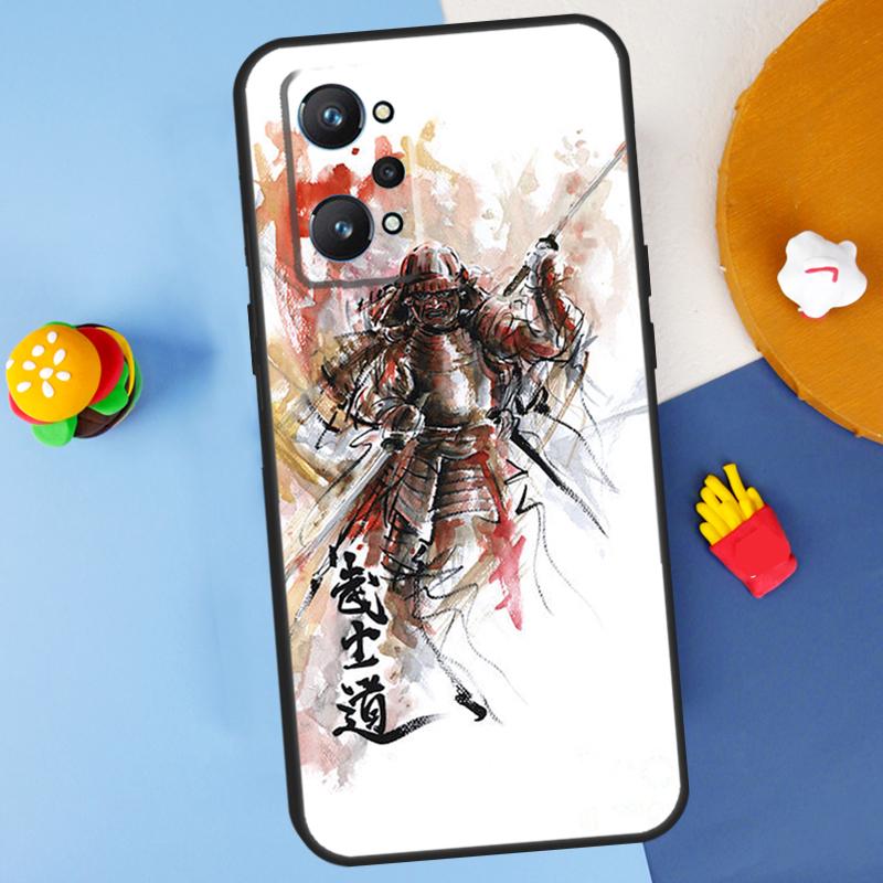 Japanese Bushido Samurai For Realme 11 10 12 13 14 Pro Plus GT 5 6 6T GT7 Pro C61 C53 C51 C21Y C25S C55 C67 C75 Case
