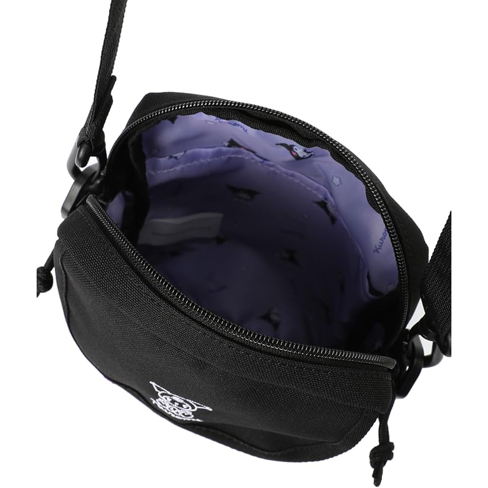 Mei Ocean Kuromi Collaboration Vertical Shoulder Bag Black Casual Crossbody Bag