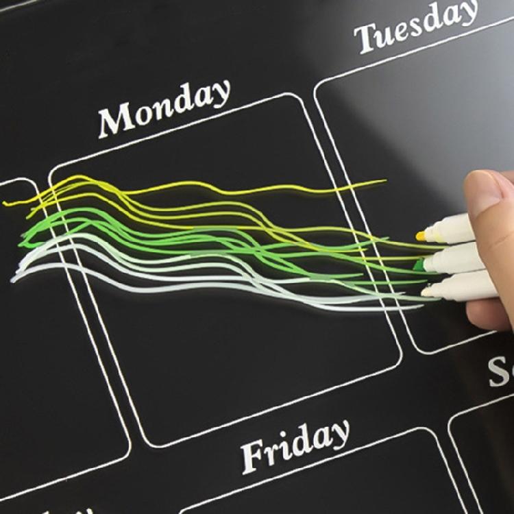 Stylish Acrylic Memo Pad with Magnet Durable Fridge Reminder Whiteboard for Home