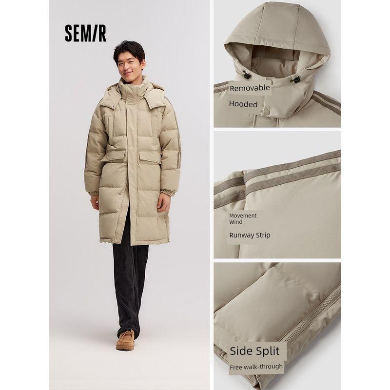 

Пуховик Senma Мужской Трехслойный Длинное Одеяло 2024 Новое Поступление Контрастный Цвет Спортивный Стиль Зимняя Одежда Парная С Капюшоном Верхняя Одежда Ash card (white duck down) 50505 160/80A/XS