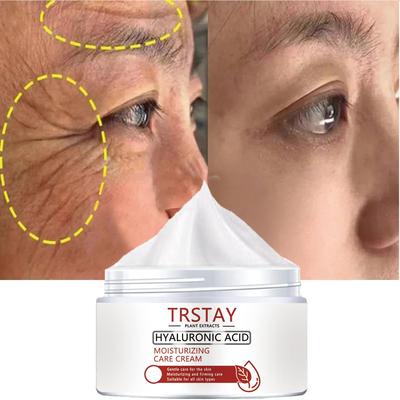 Creme hidratante com ingredientes naturais antirrugas, atenua linhas secas, firma a pele, melhora o embotamento e ilumina o creme