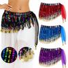 Shiny Sequins Tassel Belly Dance Hip Scarf Waist Belt Wrap Skirt For Halloween Cosplay Party Dance Costume