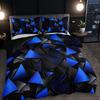 Geometric Gradient Plaid Soft Duvet Cover Set High-Definition Print Comfort Machine Washable Modern Home Decor for Dorms plus Bedroms