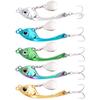 Spinner Bait 7g 10g 15g Metal Vib Fishing Lure Trolling Rotating Spoon Wobbler Sinking Hard Bait With Sequin Pesca For Bass Pike
