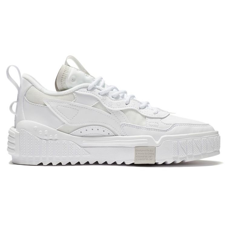 Li Ning New Journey Low-Top Skate Shoes Women Sneakers White AGCS076-1