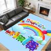 Anti‑Slip Crystal Velvet Floor Rug, Numberblocks Design Carpet for Indoor Living Bedroom Home Decoration