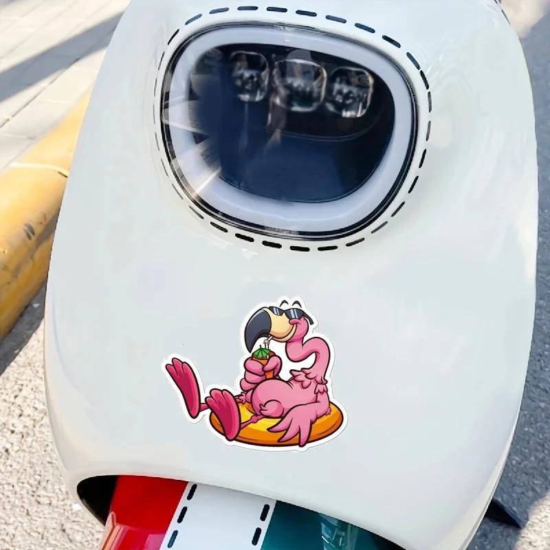 Funny Flamingo Car Stickers Waterproof Auto Rear Window Bumper Decoration Motorcycle Fuel Tank Scooter Body Durable Stickers
