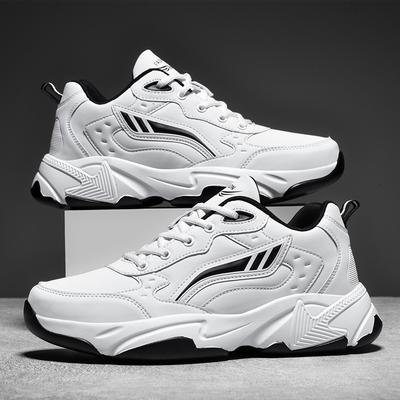 PU Bőr Sneakerek Férfi Casual Cipők Sport Fiúk Tiszta Fekete Plusz Nagy Méret 47 48 Tenis Masculino Zapatillas Deportivas Hombre