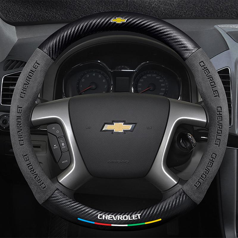 Pro Chevrolet Potah Volantu Auta Uhlíkové Vlákno Kůže Semiš Pasuje na Cruze Captiva Lacetti Aveo Niva Spark Sonic Trax Camaro