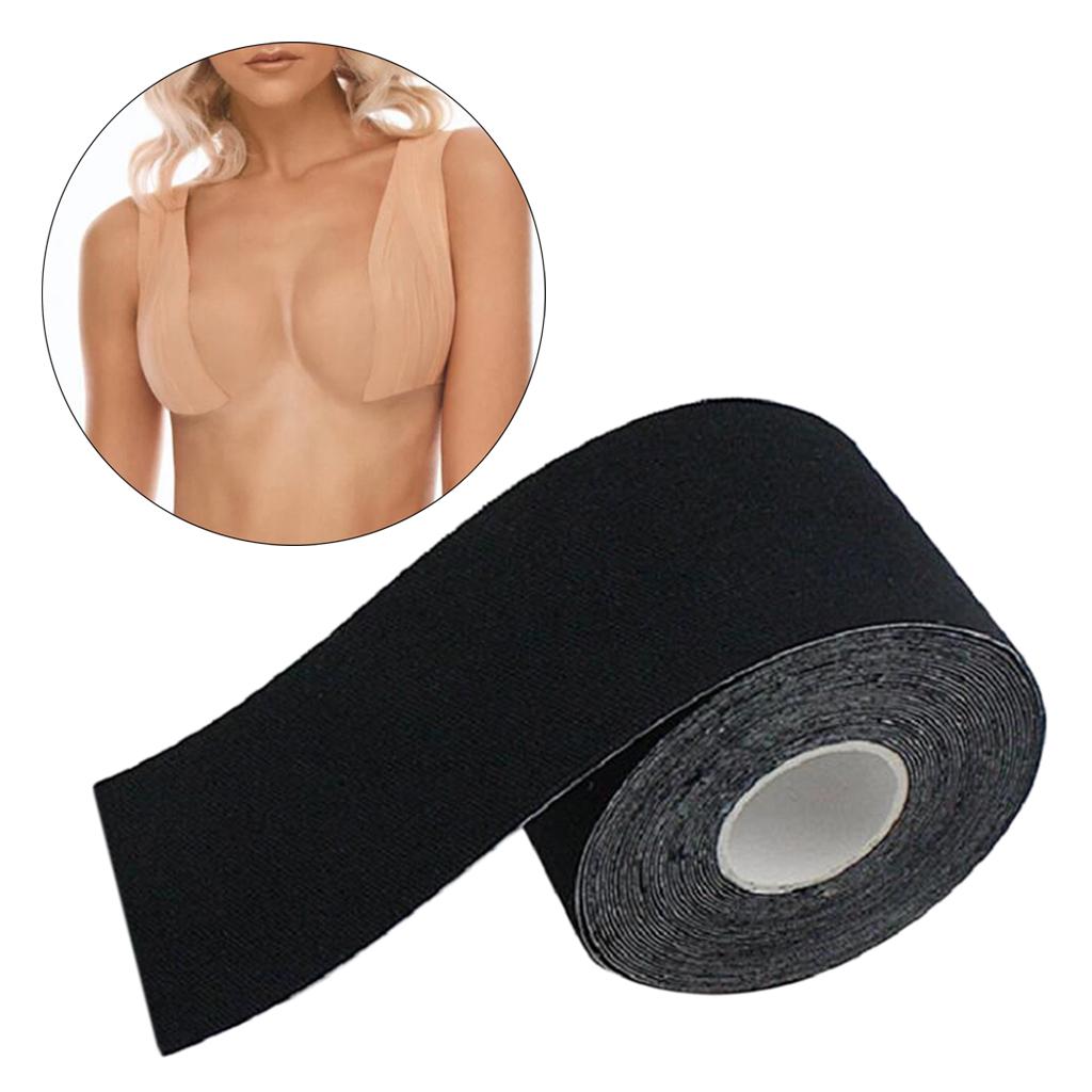 Nastro adesivo per petto e sollevamento toracico per donna, set di 2 copertine per capezzoli, nastro di supporto per coppe grandi, alternativa per abiti senza schiena, 2 paia