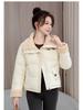 Women’s Short Lamb Wool Lapel  Winter Jacket