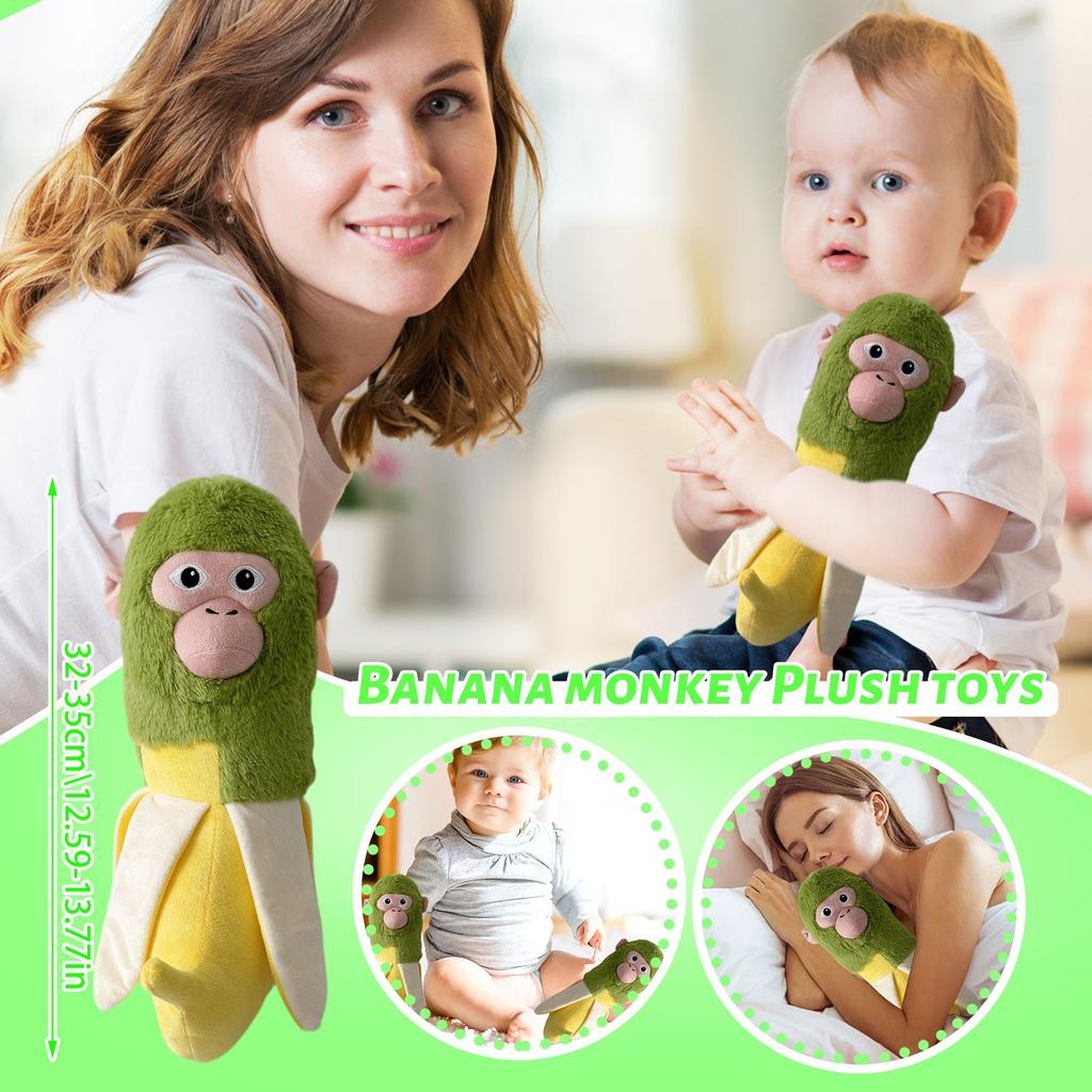 Both Boys And Girls Love Soft Cushions For The Banana Monkey Plush Toy