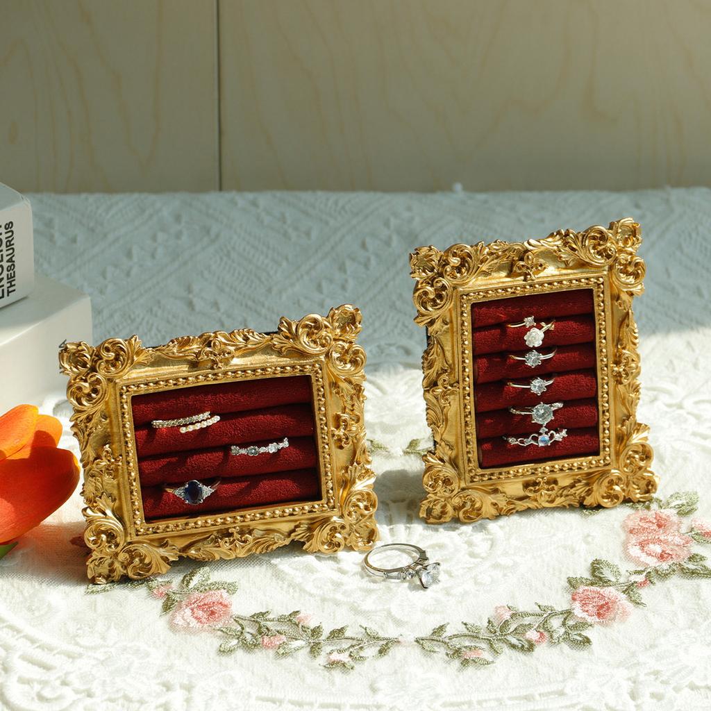 Jewelry Display Stand Vintage Photo Frame Ring Tray Jewelry Store Storage Booth Display Photography Display Item Prop