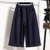 DIMANAF 2026 Primavera Estate Taglie Forti Donna Pantaloncini Jeans Vita Elastica Oversize Larghi Shorts Denim Cotone Blu Uniforme