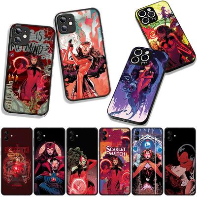 For Apple iPhone 17 16 11 Pro XS Max XR 6 7 8 Plus + 16E SE 2020 Air 5 SE2 Phone Cover Case M-Marvels Scarlet Witch Casing