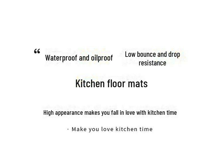 Rutschfeste Wasserdichte Waschbare Küchenbodenmatten - Schmutzabweisende PVC-Fußmatten für den Haushaltsgebrauch