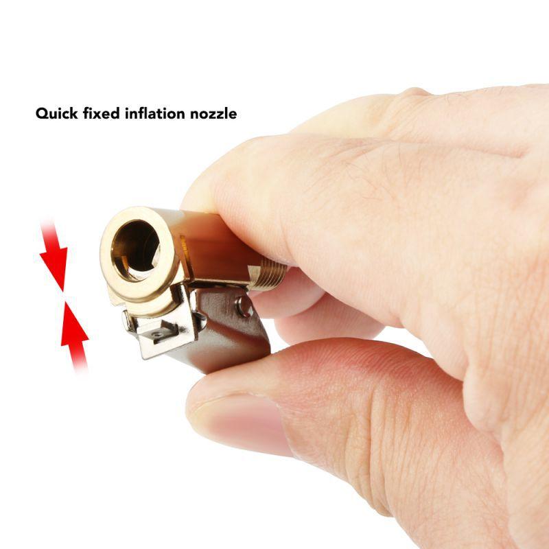 Car Tire Air Chuck Inflator Pump Valve Connector Clip-on Adapter Car Brass 8mm Tyre Wheel Valve For Inflatable Pump