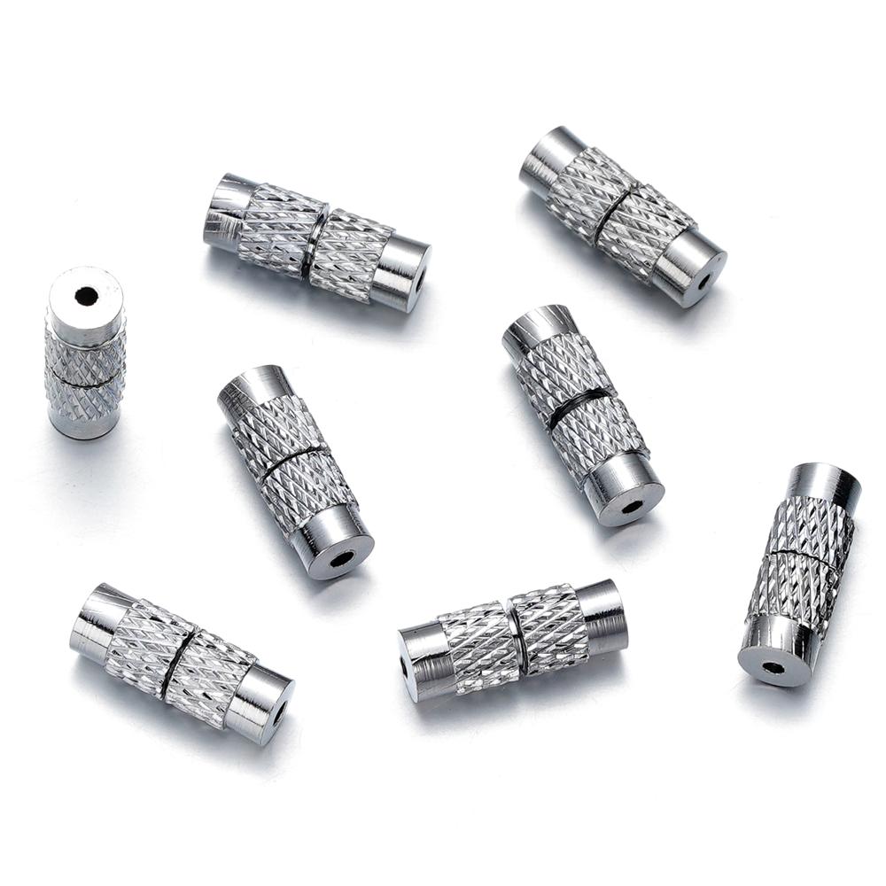 20pcs Brass Screw Clasp Closure Fastener Lock Jewelry End Tip Caps For DIY Bracelet Necklace Jewelry  Making Supply Accessories