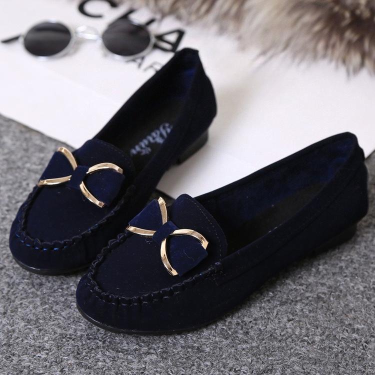 Women Leather Loafers Casual Shoes Leather Flats