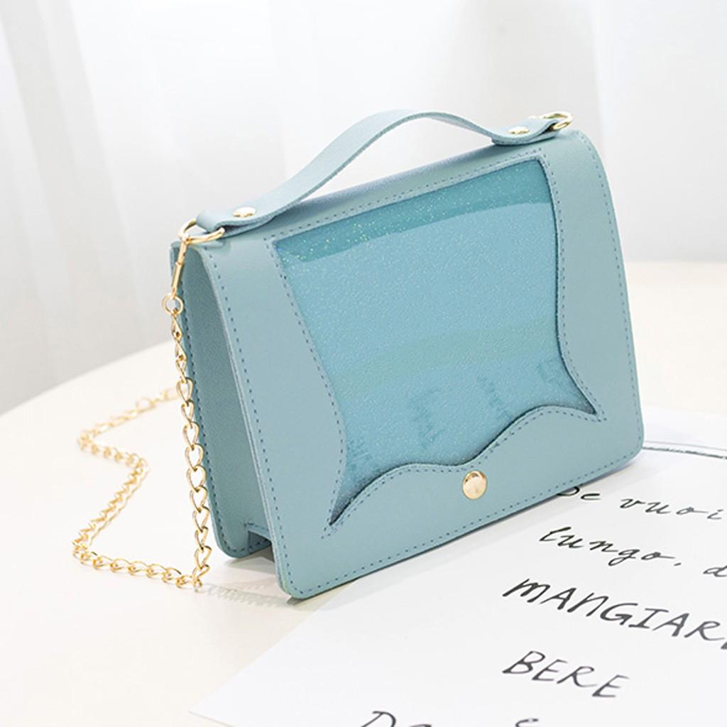 

Модная женская сумка на плечо, небольшой рюкзак, прозрачная сумка-мессенджер