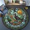Prehistoric Glass Round Area Rug Under Office Chairs Bedroom Living Room Home Decor